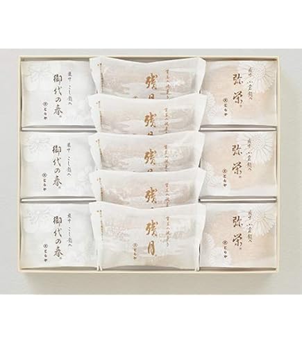 Amazon.co.jp: 【とらや】羊羹・最中詰合せ 3号 (夜の梅 おもかげ 新緑